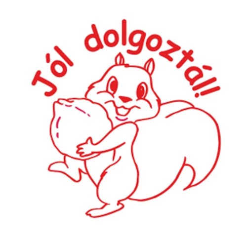 Bélyegző, motivációs, Jól dolgoztál!, COLOP "N43-kék", piros