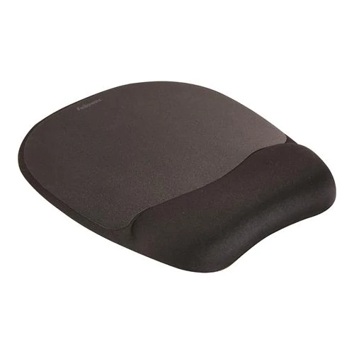 Egéralátét csuklótámasszal, habtöltésű, FELLOWES "Memory Foam", fekete