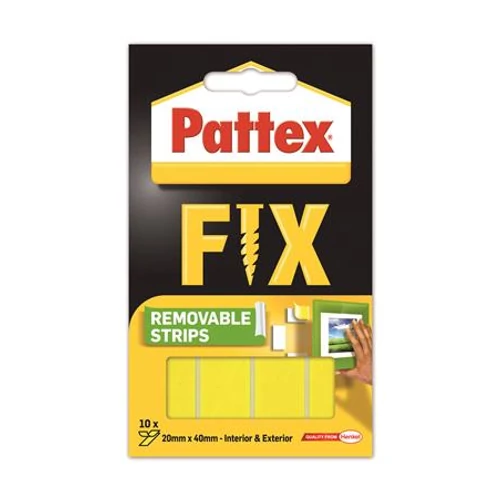 Ragasztócsík, kétoldalú, visszaszedhető, 20 x 40 mm, HENKEL "Pattex Fix"