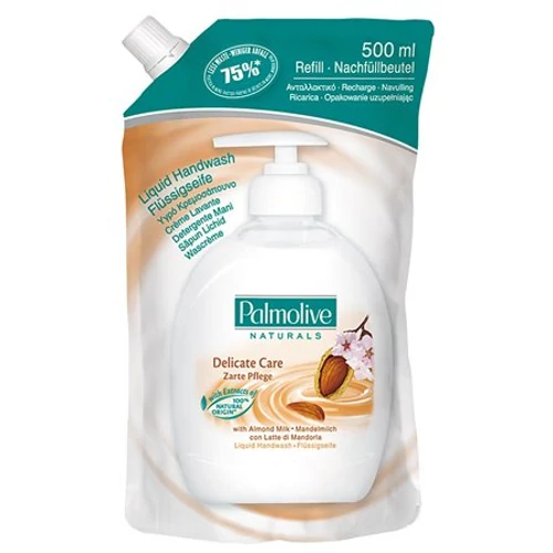 Folyékony szappan utántöltő, 0,5 l, PALMOLIVE Delicate Care "Almond Milk"