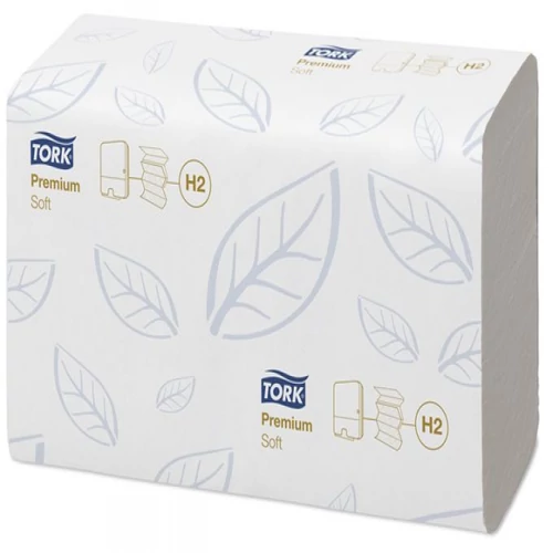 Kéztörlő, Interfold hajtás, 2 rétegű, H2 rendszer, Premium, TORK "Xpress® Soft Multifold", fehér