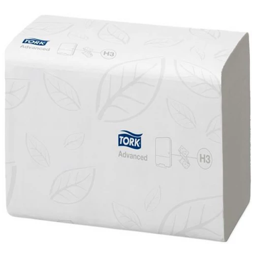 Kéztörlő, Z hajtás, 2 rétegű, H3 rendszer, Advanved, TORK "Singlefold", fehér