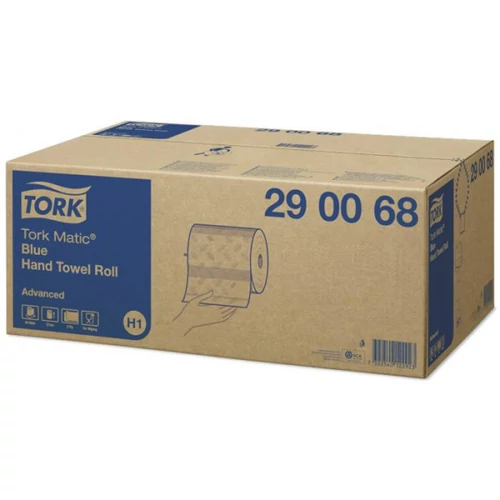 Kéztörlő, tekercses, H1 rendszer, 2 rétegű, 150 m, TORK "Matic®", kék