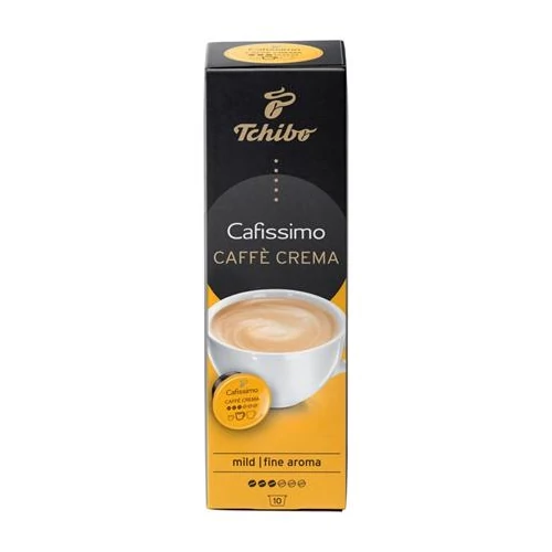 Kávékapszula, 10 db, TCHIBO "Cafissimo Café Crema Fine"