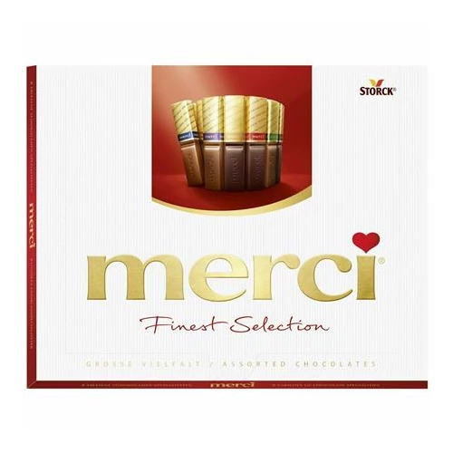 Desszert, 250 g, "Merci", tej- és étcsokoládé válogatás