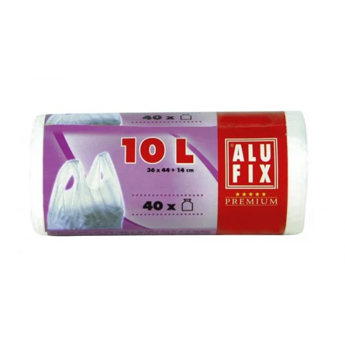 Szemeteszsák, köthető füllel, 10 l, 40 db, ALUFIX