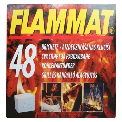 Grill és kandalló alágyújtós, 48 db, FLAMMAT