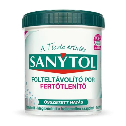 Folteltávolító- és fertőtlenítő por, 450 g, SANYTOL