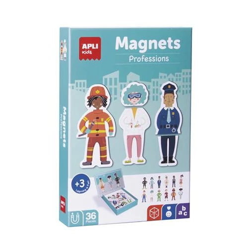 Mágneses készségfejlesztő készlet, 36 db, APLI "Kids", szakmák