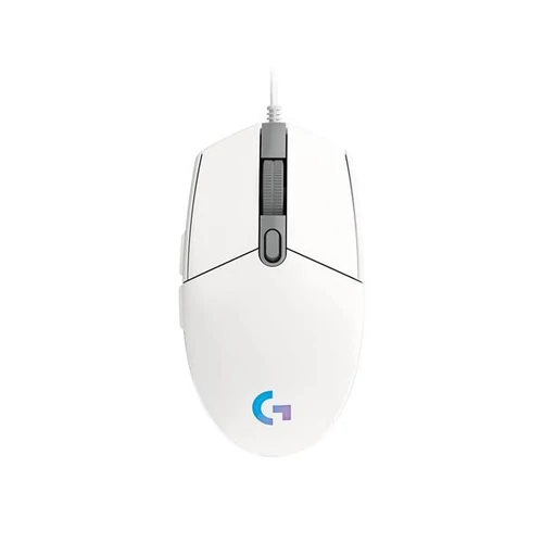 Egér, vezetékes, optikai, USB, gaming, LOGITECH, "G102 Prodigy", fehér