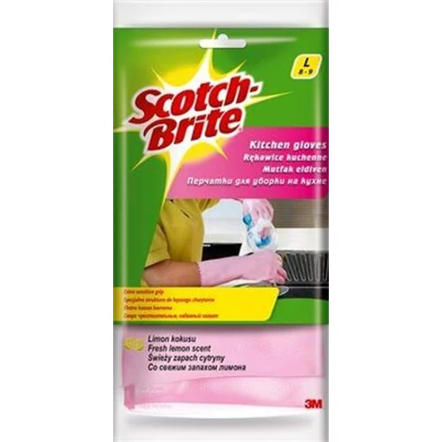 Gumikesztyű, L  méret, 1 pár, 3M  "Scotch-Brite"