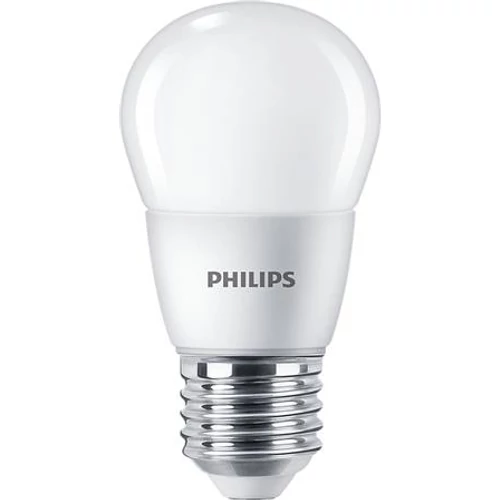 LED izzó, E27, kis gömb, P48, 7W, 806lm, 4000K, PHILIPS "CorePro"