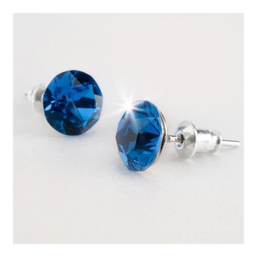 Fülbevaló, bahama kék SWAROVSKI® kristállyal, 8mm, ART CRYSTELLA®