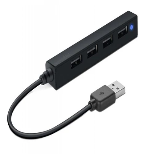 USB elosztó-HUB, 4 port, USB 2.0, SPEEDLINK "Snappy Slim" fekete