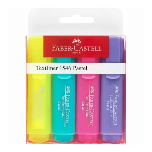 Szövegkiemelő készlet, 1-5 mm, FABER-CASTELL "1546 Pastel", 4 különböző szín