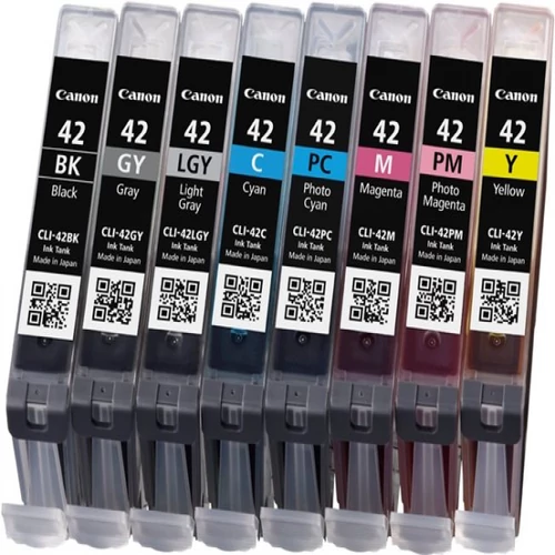 CLI-42KIT Tintapatron multipack Pixma Pro 100 nyomtatóhoz, CANON, b+gy+lgy+c+pc+m+pm+y