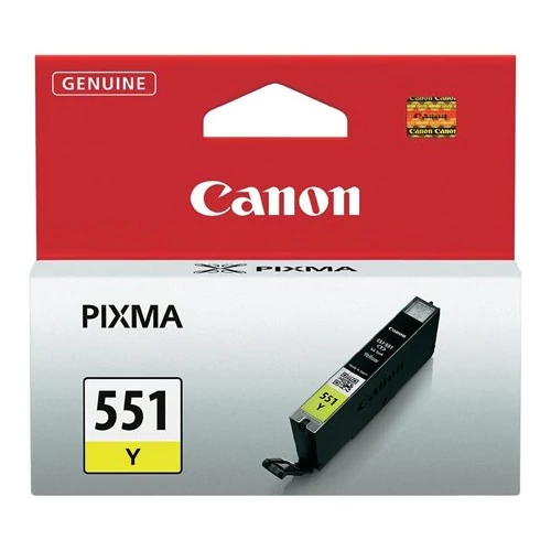 CLI-551Y Tintapatron Pixma iP7250, MG5450 nyomtatókhoz, CANON, sárga, 7ml