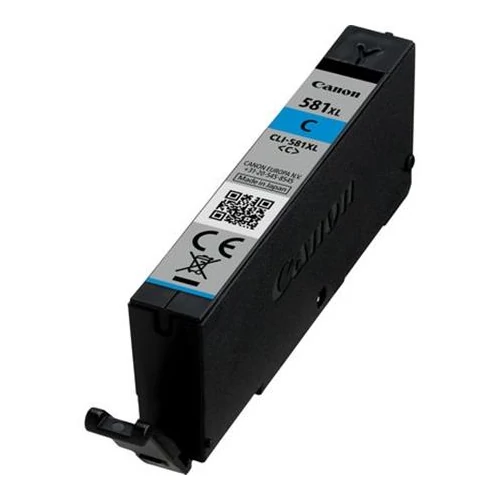 CLI-581CXL Tintapatron Pixma TS7550, 8150, 9150 nyomtatókhoz, CANON, cián, 8,3ml