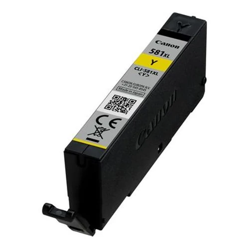 CLI-581YXL Tintapatron Pixma TS7550, 8150, 9150 nyomtatókhoz, CANON, sárga, 8,3ml