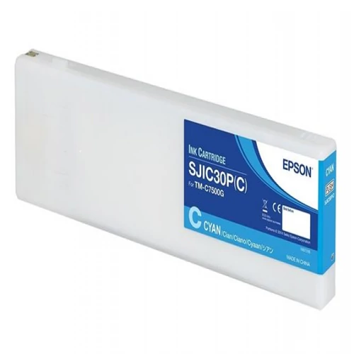 S020640 Tintapatron Colorworks C7500G nyomtatóhoz, EPSON, cián, 294,3 ml