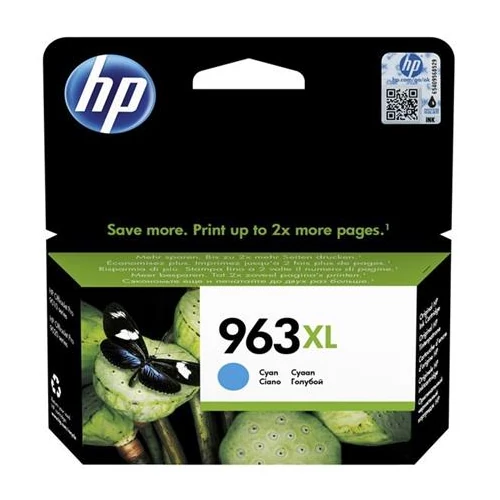 3JA27AE Tintapatron OfficeJet Pro 9010, 9020 nyomtatókhoz, HP 963XL, cián, 1600 oldal