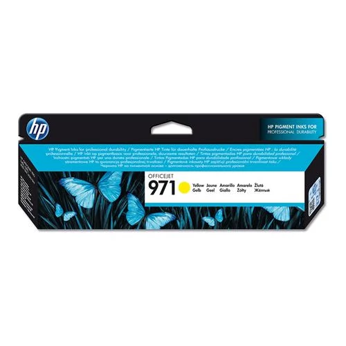 CN624AE Tintapatron OfficeJet Pro X451, X476, X551, X576 nyomtatókhoz, HP 971, sárga, 2,5k