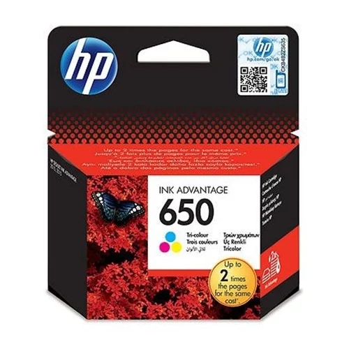 CZ102E Tintapatron Deskjet Ink Advantage 2510 sor nyomtatókhoz, HP 650, színes, 200 oldal