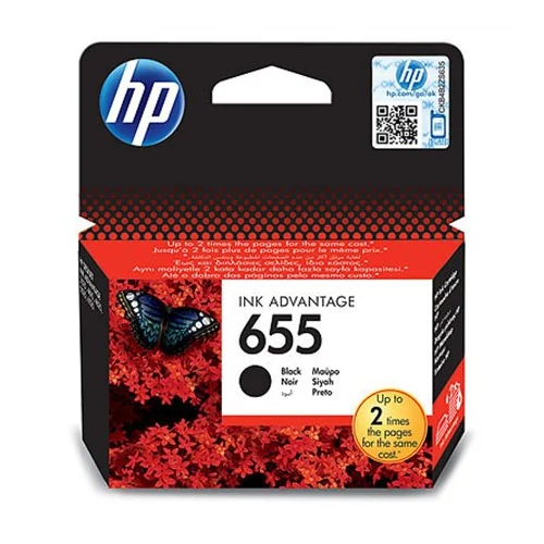 CZ109E Tintapatron Deskjet Ink Advantage 3520 sor nyomtatókhoz, HP 655, fekete, 550 oldal