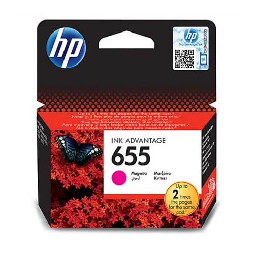 CZ111E Tintapatron Deskjet Ink Advantage 3520 sor nyomtatókhoz, HP 655, magenta, 600 oldal