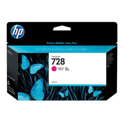 F9J66A Tintapatron DesignJet T730, T830 nyomtatókhoz, HP 728, magenta, 130 ml
