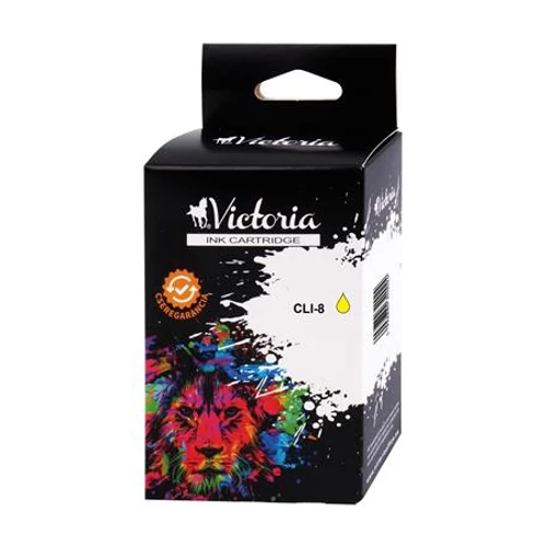 CLI-8Y Tintapatron Pixma iP4200, 4300, 4500 nyomtatókhoz, VICTORIA, sárga, 15ml