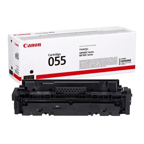CRG-055 Lézertoner i-Sensys LPB663, 664, MF742, 744, 746 nyomtatókhoz, CANON, fekete, 2,3k