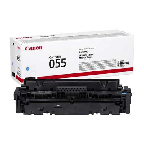 CRG-055 Lézertoner i-Sensys LPB663, 664, MF742, 744, 746 nyomtatókhoz, CANON, cián, 2,1k