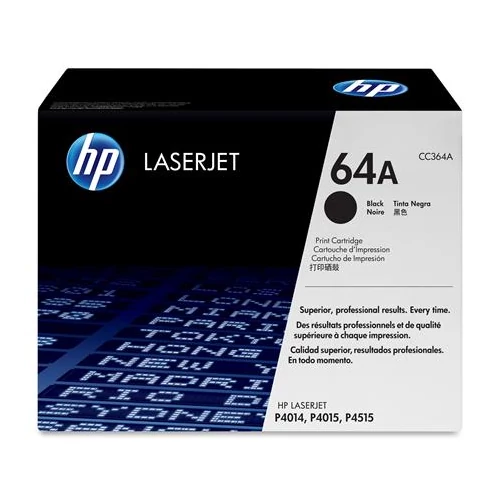 CC364A Lézertoner LaserJet P4014, P4015, P4515 nyomtatókhoz, HP 64A, fekete, 10k