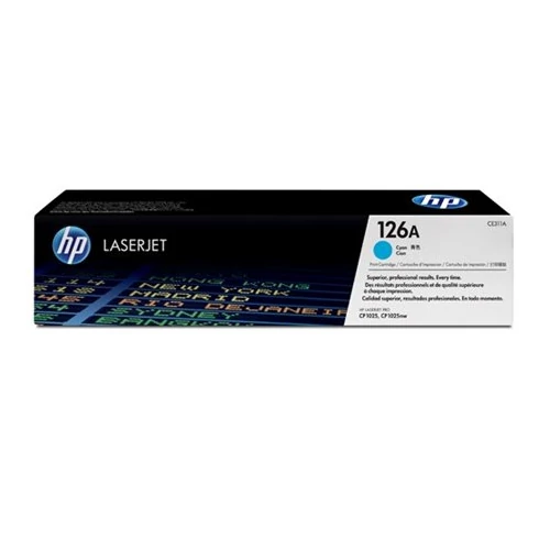 CE311A Lézertoner ColorLaserJet Pro CP1025 nyomtatóhoz, HP 126A, cián, 1k