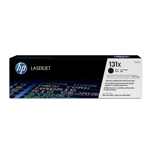 CF210X Lézertoner LaserJet Pro 200 M276N nyomtatóhoz, HP 131X, fekete, 2,4k