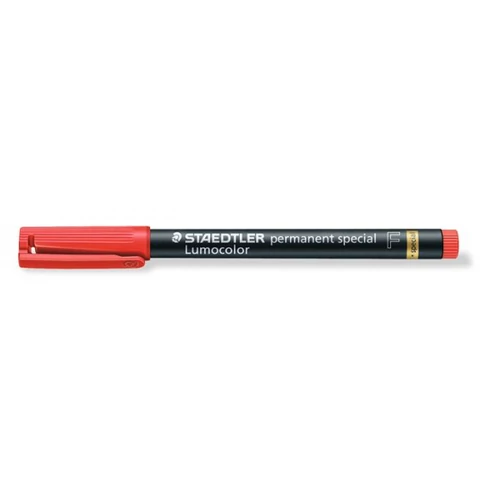 Alkoholos marker, 0,6 mm, F, STAEDTLER "Lumocolor Special 319", piros