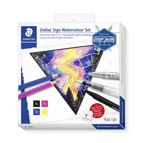 Kreatív akvarell készlet, STAEDTLER "Design Journey Trend Set 1", csillagjegyek