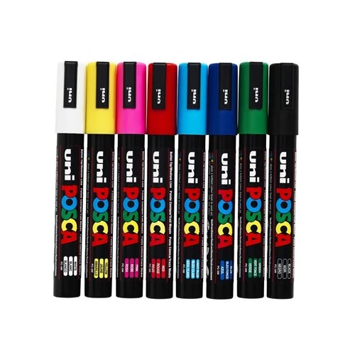 Dekormarker, 1,8-2,5 mm, UNI "Posca PC-5M", arany