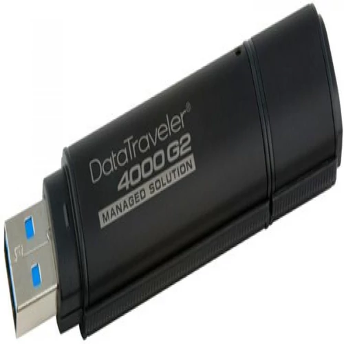 Pendrive, 16GB, USB 3.0, víz- és ütésálló, adatvédelem, KINGSTON "DT4000G2DM", fekete