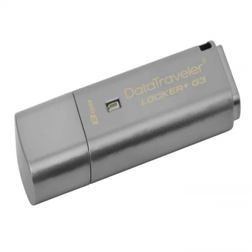 Pendrive, 8GB, USB 3.0, jelszavas védelem, KINGSTON " DataTraveler Locker+ G3", ezüst