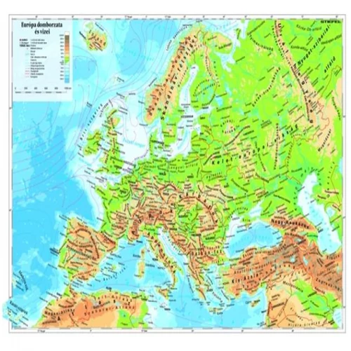 Könyökalátét, kétoldalas, STIEFEL  "Európa dombozata"