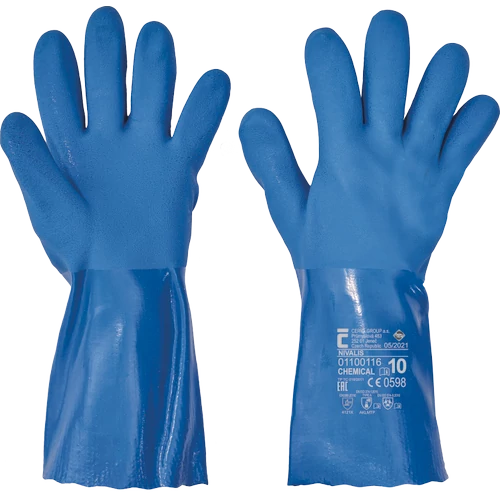 NIVALIS kesztyű PVC - kék