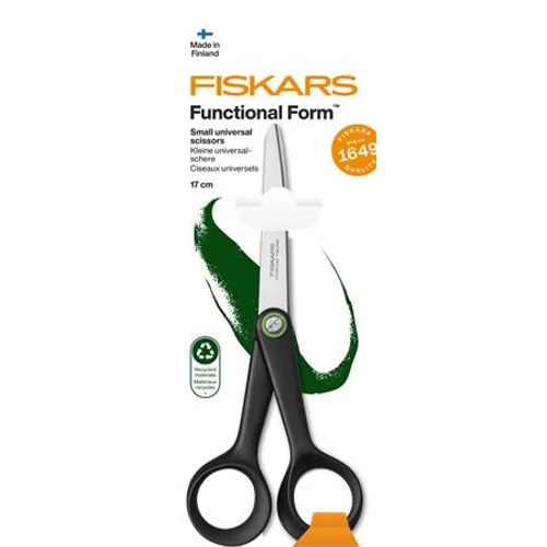 Olló, általános, 17 cm, FISKARS "Functional Form Renew", fekete