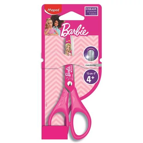 Olló, iskolai, 13 cm, MAPED "Barbie"