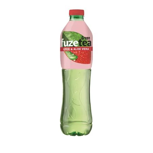 Üdítőital, szénsavmentes, 1,5 l, FUZETEA, zöld tea eper-aloevera