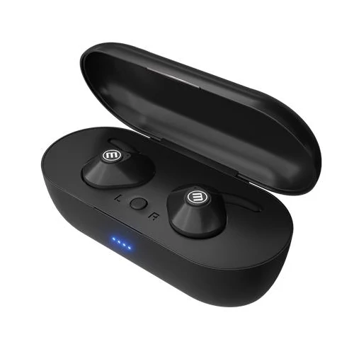 Fülhallgató, vezeték nélküli, Bluetooth 5.0, mikrofonnal, MAXELL "Mini Duo", fekete