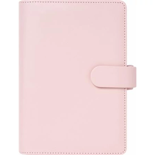 Kalendárium, gyűrűs, betétlapokkal, pocket méret, FILOFAX "Saffiano", halvány rózsaszín