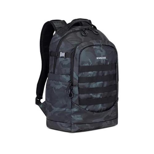 Notebook hátizsák, 15,6", 28L, RIVACASE "7631 Sherwood Navy Camo", fekete-terepminta