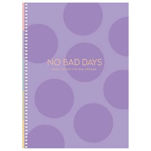 Spirálfüzet, B5, kockás, 80 lap, keményfedeles, SHKOLYARYK "No bad days", vegyes